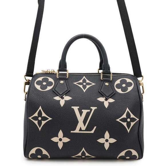 Louis Vuitton Handbags - Louis Vuitton Bicolor Monogram Empreinte Speedy Bandoulire Handbag Black Bag